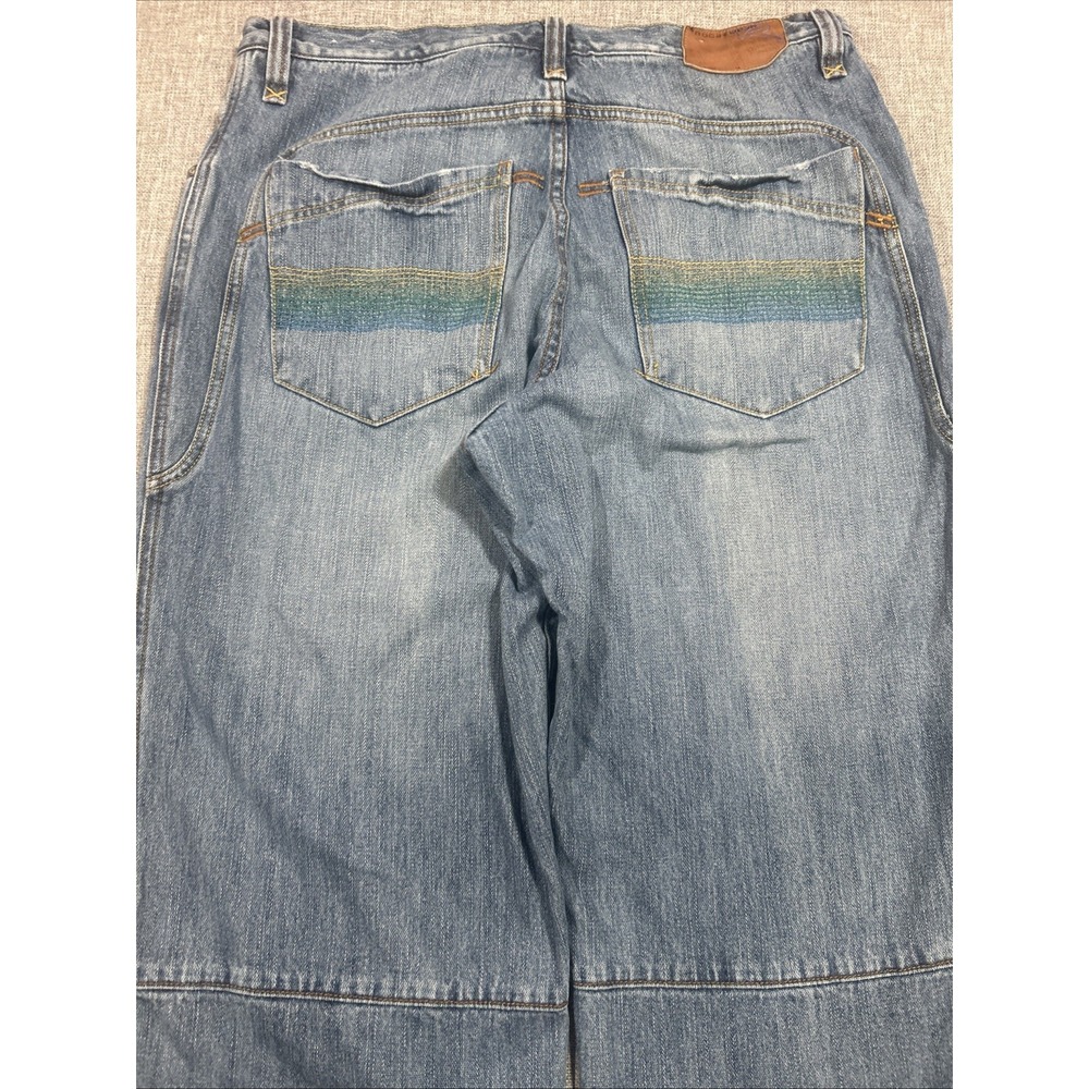 Vintage Rocawear Jeans Mens 36x33 Baggy Fit Y2K Streetwear Blue Denim - Picture 3 of 16